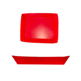 BANDEJA RECTANGULAR ROJA X2